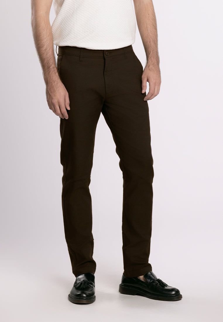 MOC Celana Panjang Chinos Pria Slim Fit Barnie - Brown