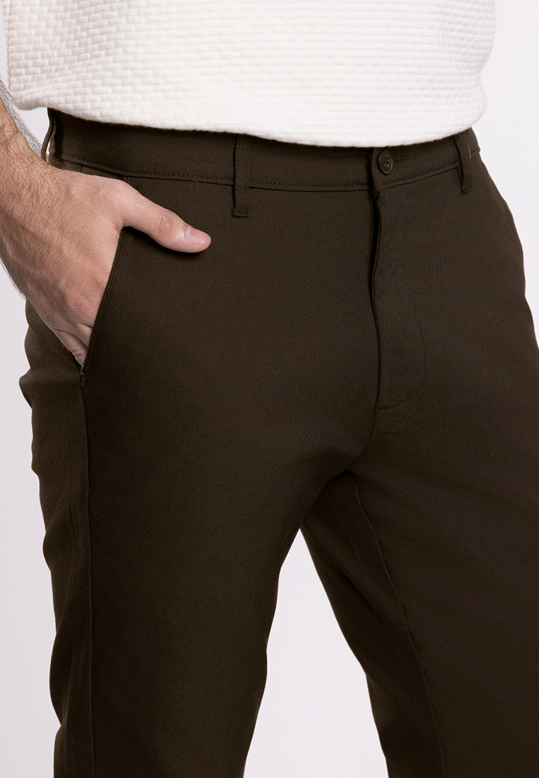 MOC Celana Panjang Chinos Pria Slim Fit Barnie - Brown