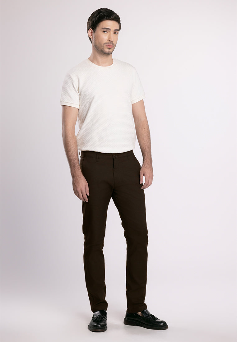 MOC Celana Panjang Chinos Pria Slim Fit Barnie - Brown