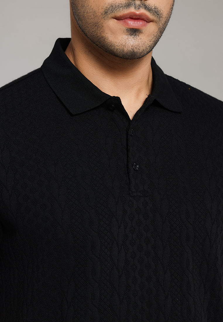 MOC - Kaos Polo Pria Lengan Pendek Cruz - Black