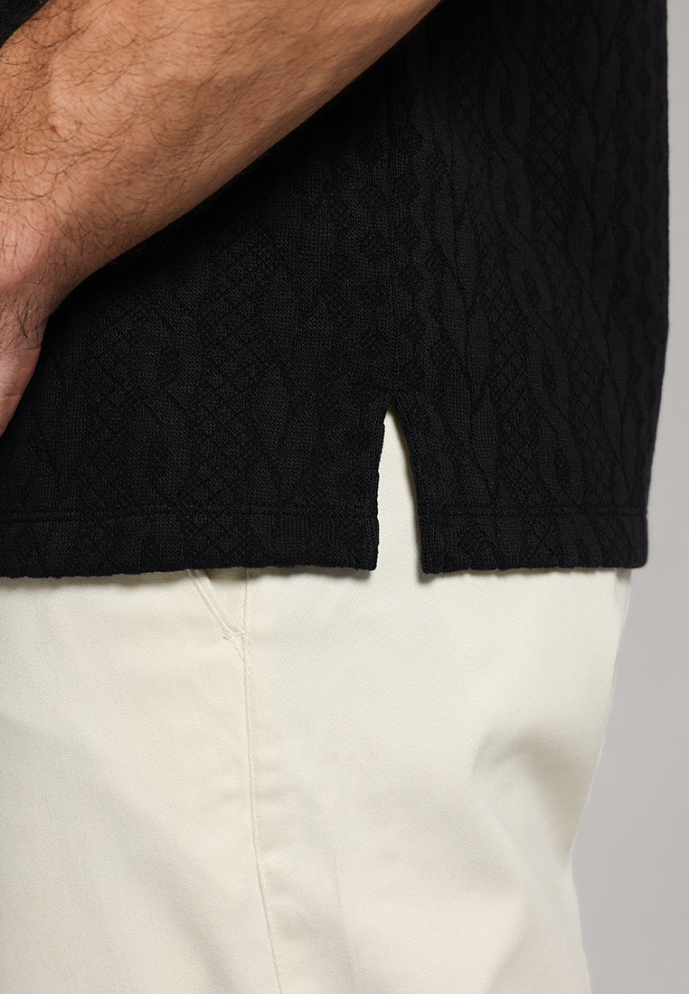 MOC - Kaos Polo Pria Lengan Pendek Cruz - Black