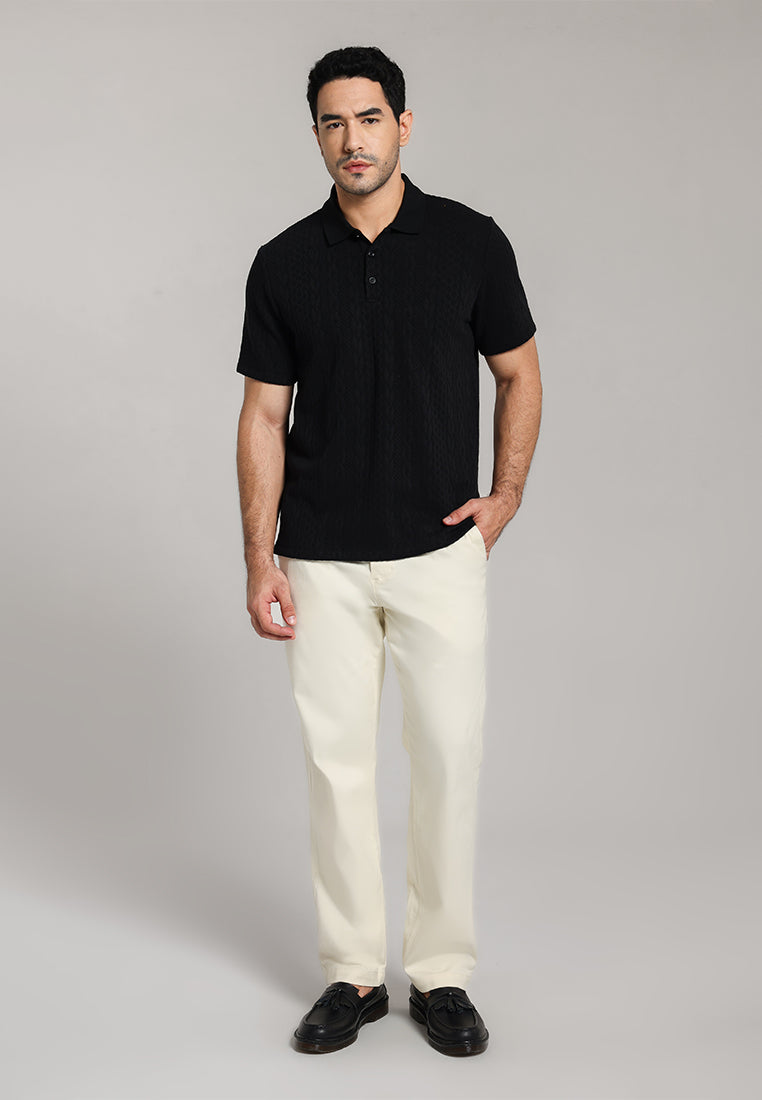 MOC - Kaos Polo Pria Lengan Pendek Cruz - Black