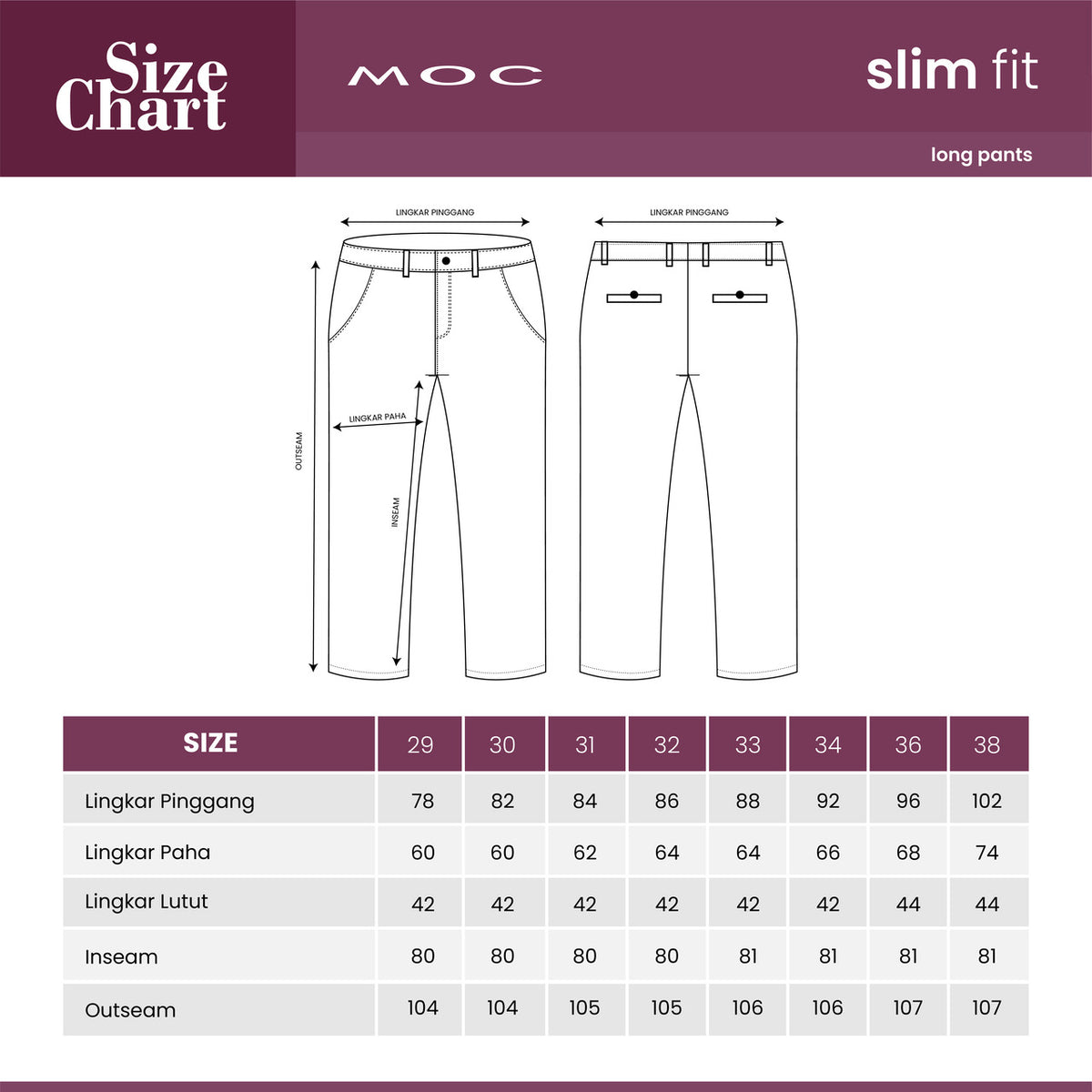 MOC Celana Panjang Chinos Pria Billy 2 - Grey Dark