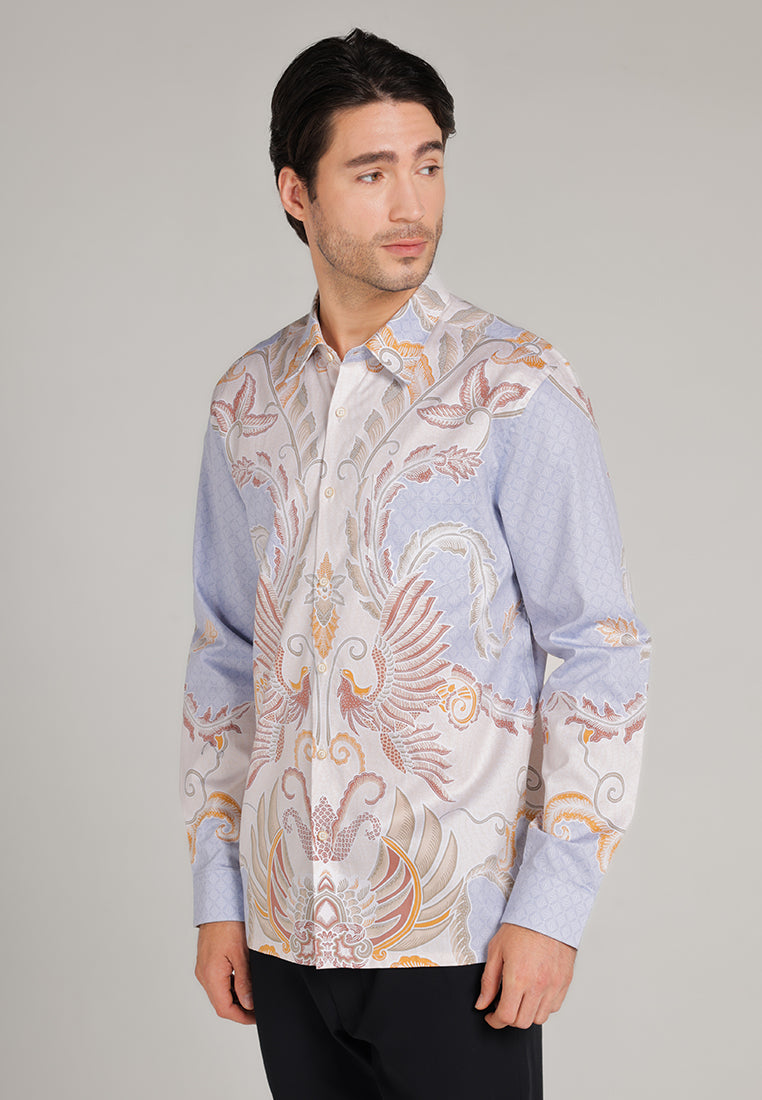 MOC Kemeja Batik Lengan Panjang Pria Jaggat - Beige