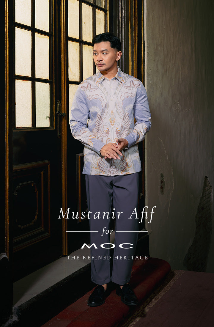 MOC Kemeja Batik Lengan Panjang Pria Jaggat - Beige