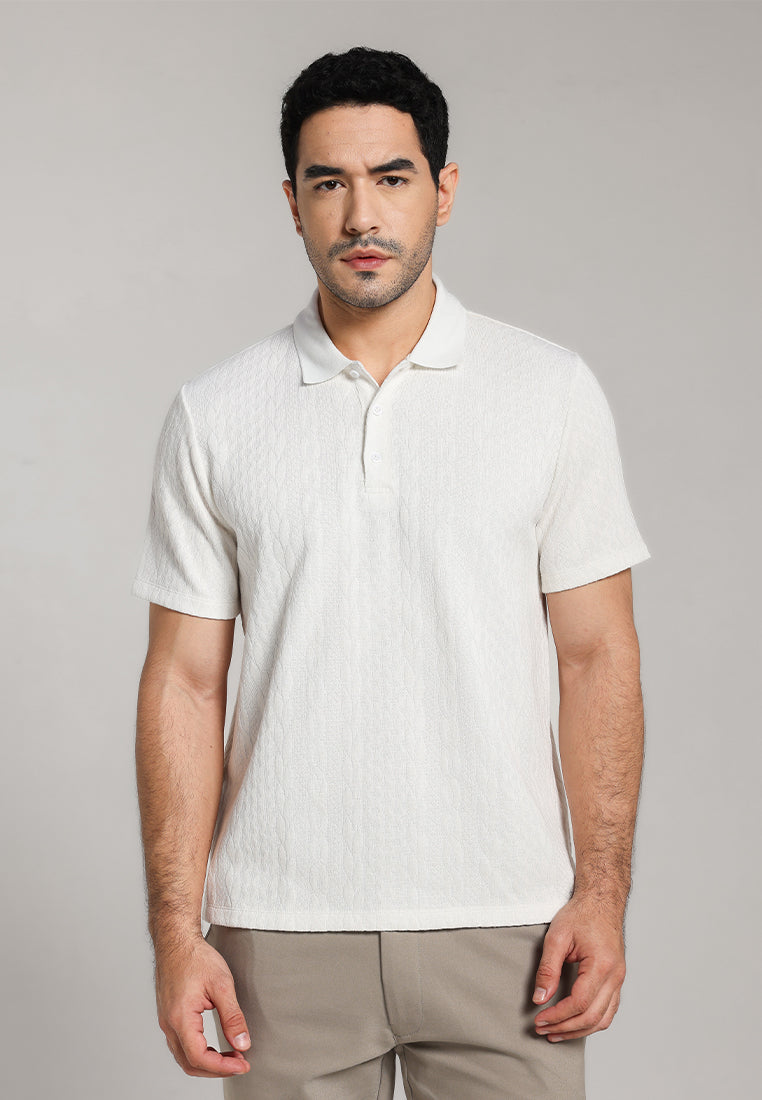 MOC - Kaos Polo Pria Lengan Pendek Cruz - White