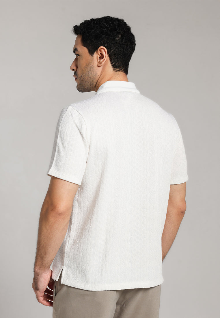 MOC - Kaos Polo Pria Lengan Pendek Cruz - White