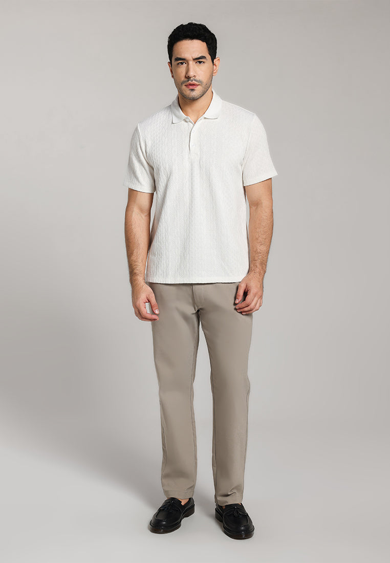MOC - Kaos Polo Pria Lengan Pendek Cruz - White