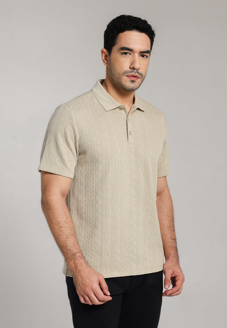 MOC - Kaos Polo Pria Lengan Pendek Cruz - Khaki