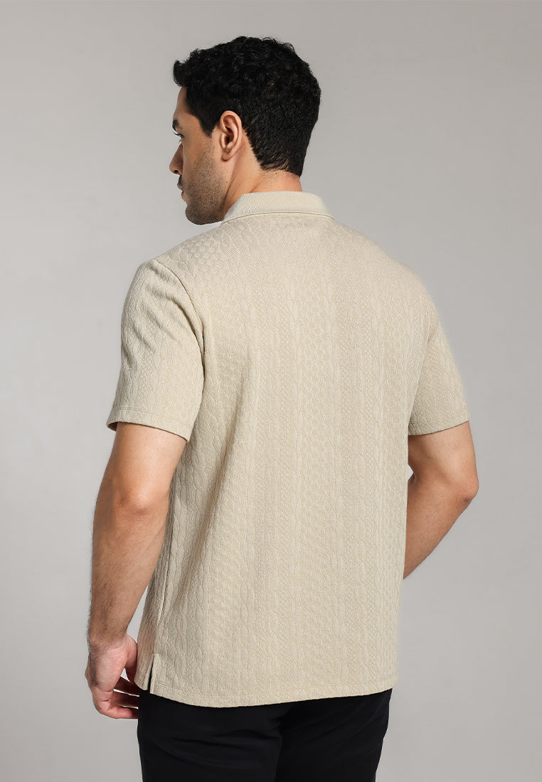 MOC - Kaos Polo Pria Lengan Pendek Cruz - Khaki