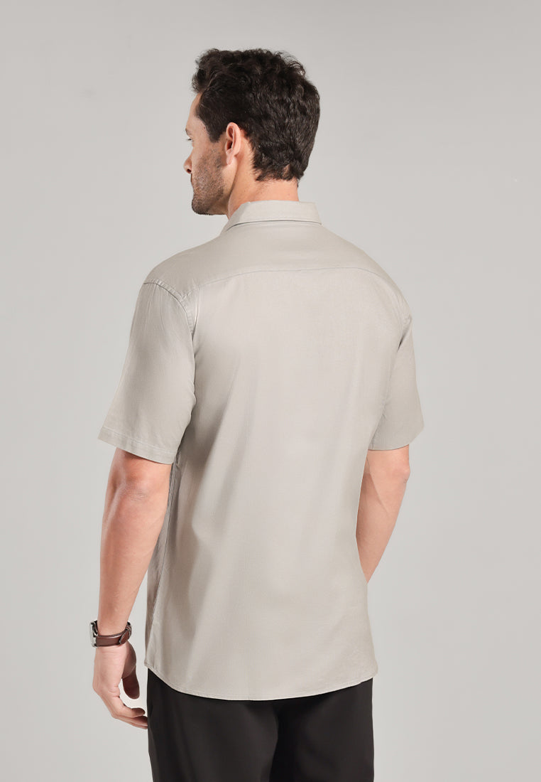 MOC Kemeja Lengan Pendek Pria Ehno - Grey