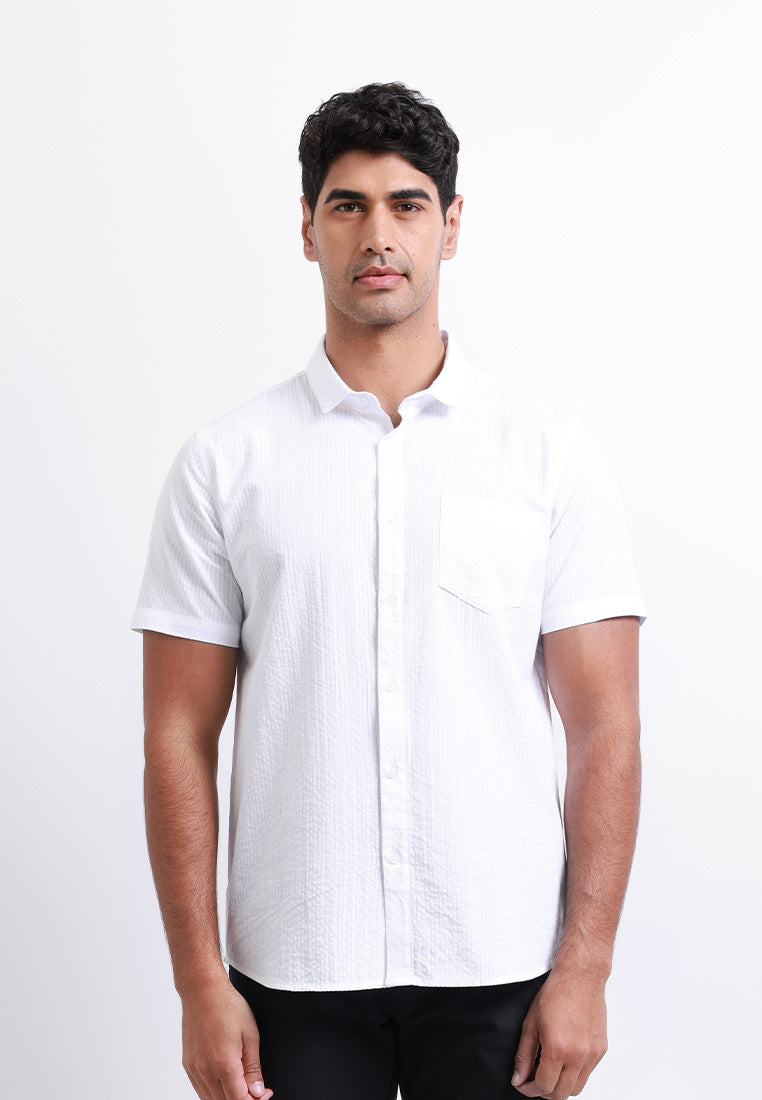 MOC Kemeja Lengan Pendek Pria FLIXTON-WHITE