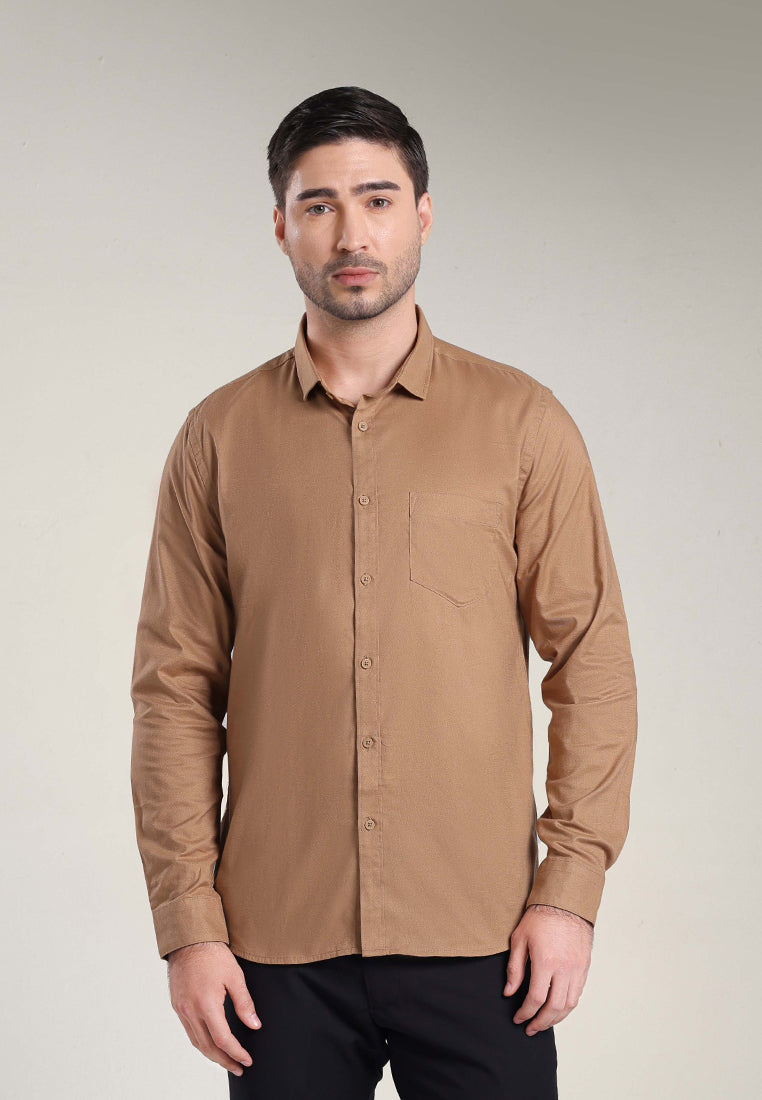 MOC Kemeja Lengan Panjang Pria CASPIAN-TAN