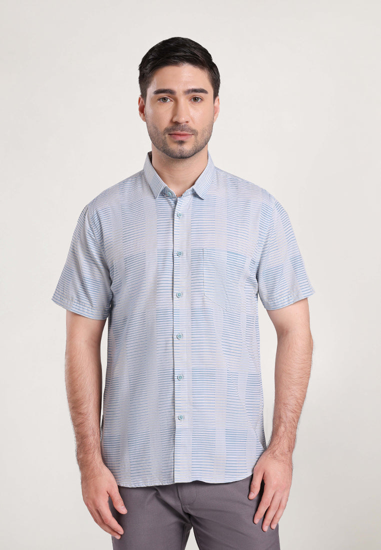 MOC Kemeja Lengan Pendek BARTLEY - BLUE