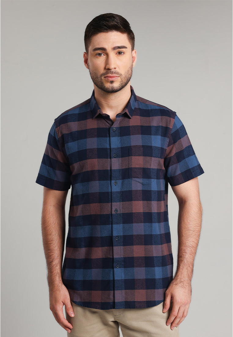 MOC Kemeja Lengan Pendek Pria Briscoe - Navy