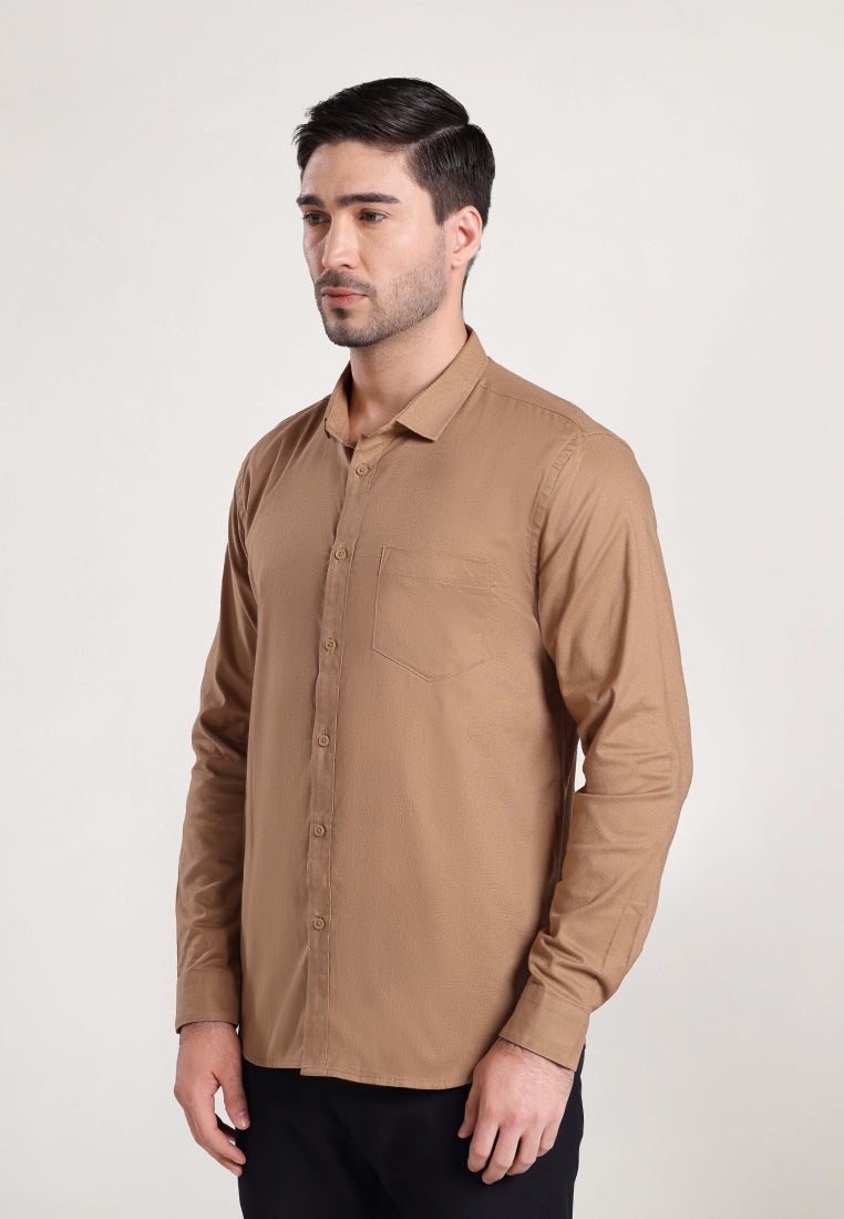 MOC Kemeja Lengan Panjang Pria CASPIAN-TAN