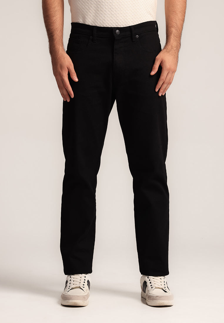 MOC - Celana Panjang Denim Pria Willy - Black