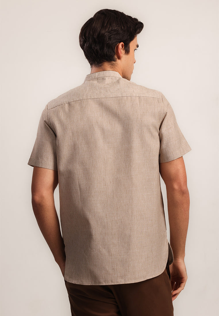 MOC Kemeja Koko Lengan Pendek Pria EAGON - KHAKI