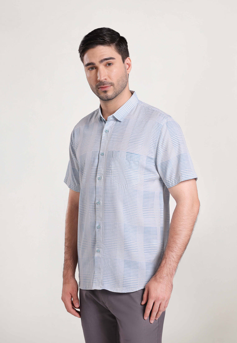 MOC Kemeja Lengan Pendek BARTLEY - BLUE