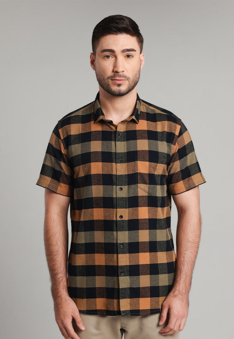 MOC Kemeja Lengan Pendek Pria Briscoe - Olive