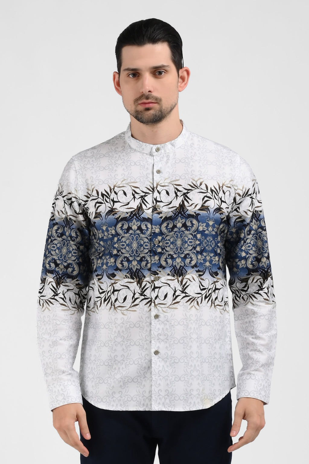 MOC Kemeja Batik Shanghai Lengan Panjang Pria HOGAN-WHITE