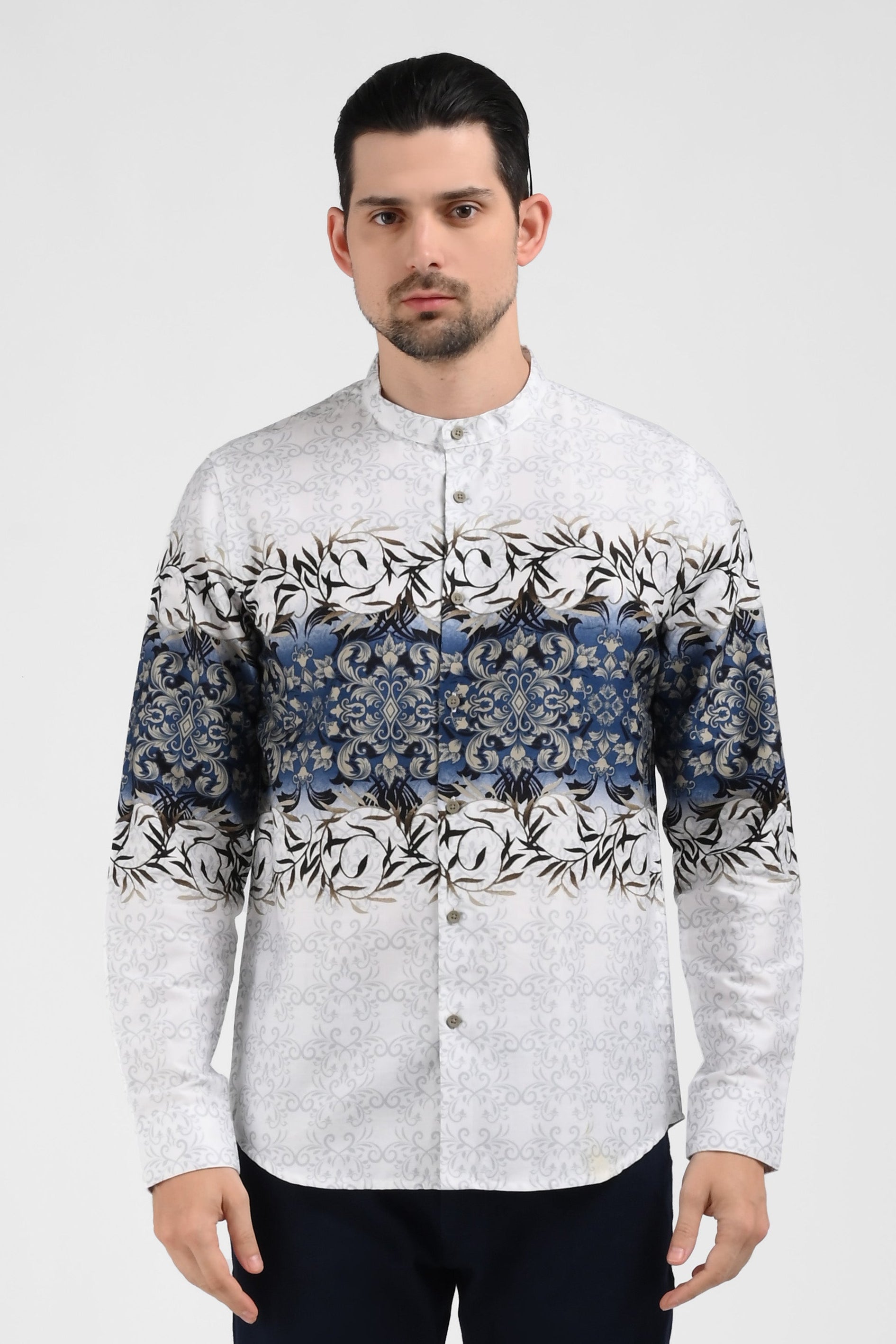 MOC Kemeja Batik Shanghai Lengan Panjang Pria HOGAN-WHITE