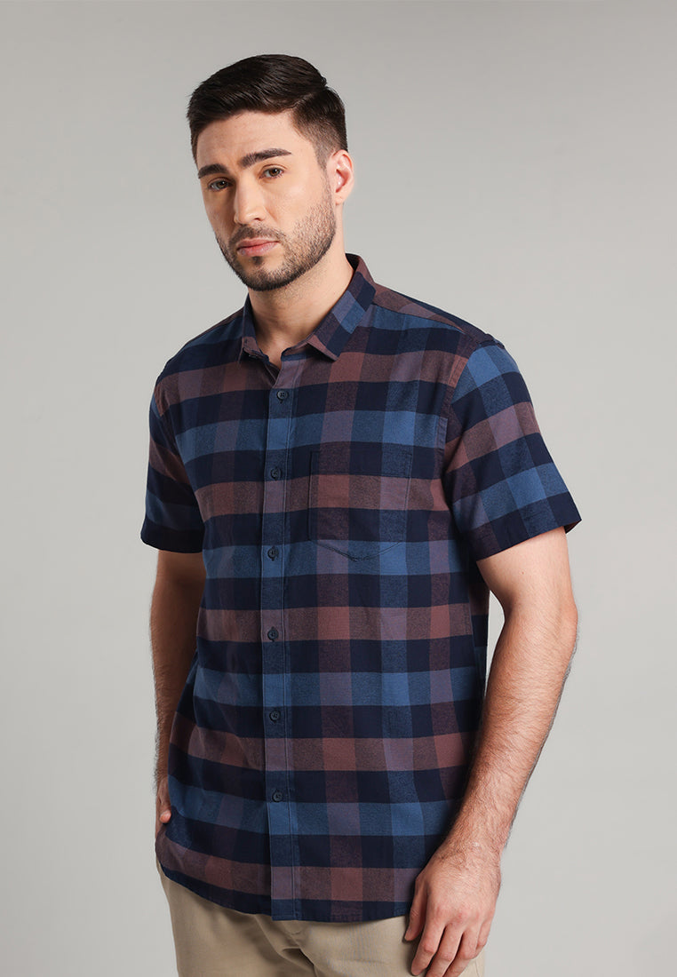 MOC Kemeja Lengan Pendek Pria Briscoe - Navy
