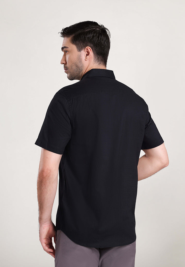 MOC Kemeja Lengan Pendek Pria BRENTWOOD 2-BLACK