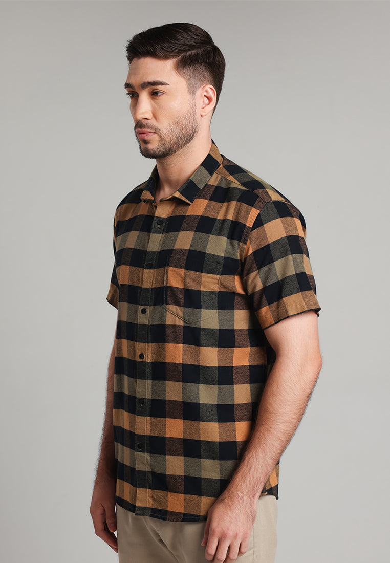 MOC Kemeja Lengan Pendek Pria Briscoe - Olive