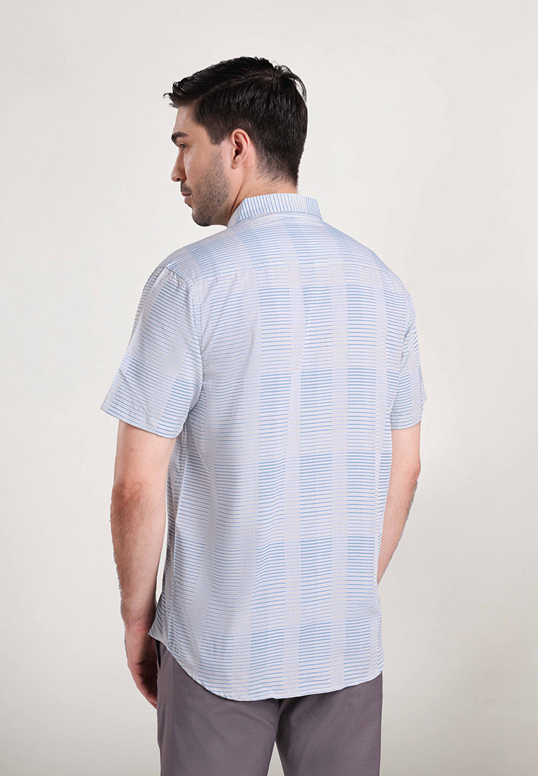 MOC Kemeja Lengan Pendek BARTLEY - BLUE