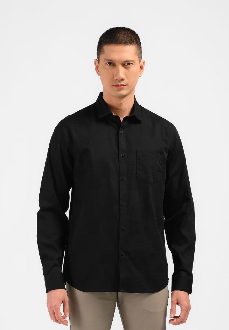 MOC Kemeja Lengan Panjang Pria CEDERIC-BLACK