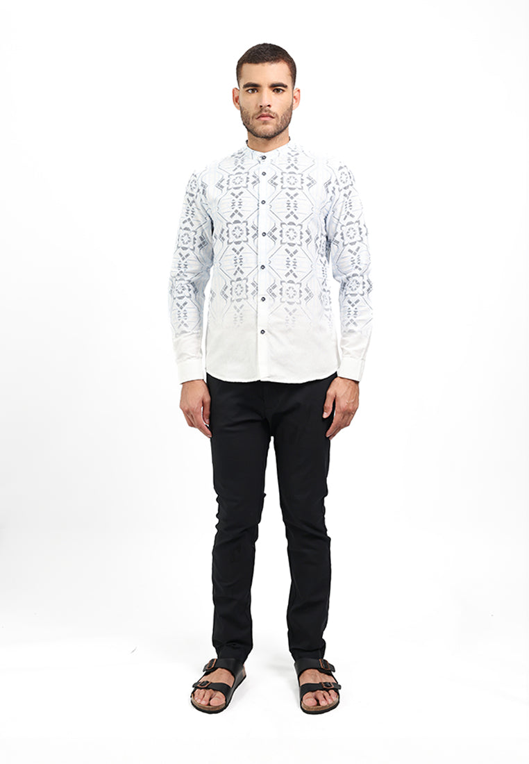 MOC Kemeja Shanghai Lengan Panjang Pria IMRAN - WHITE