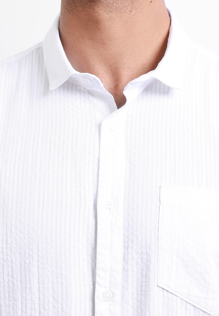 MOC Kemeja Lengan Pendek Pria FLIXTON-WHITE
