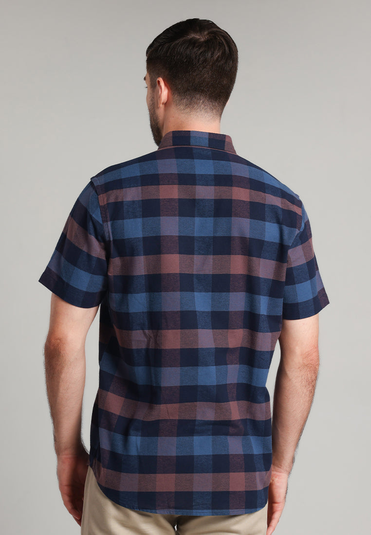 MOC Kemeja Lengan Pendek Pria Briscoe - Navy