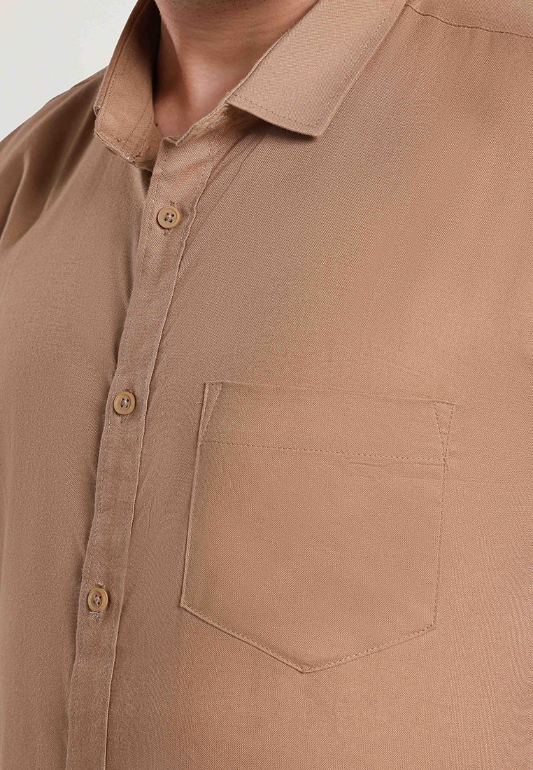 MOC Kemeja Lengan Panjang Pria CASPIAN-TAN