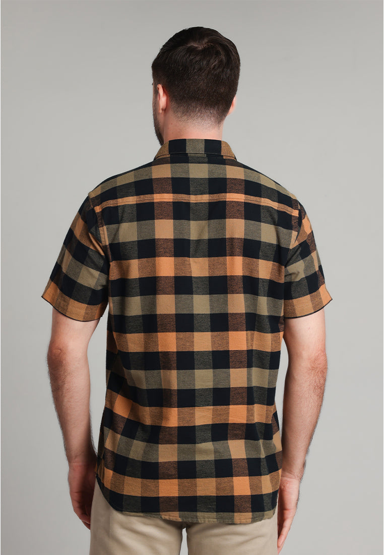 MOC Kemeja Lengan Pendek Pria Briscoe - Olive