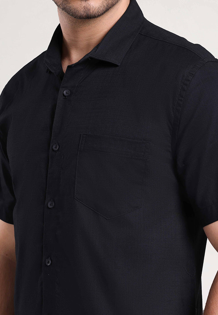 MOC Kemeja Lengan Pendek Pria BRENTWOOD 2-BLACK