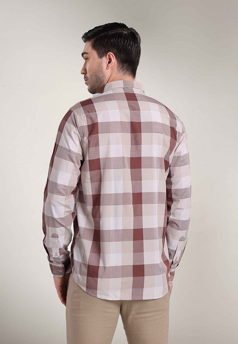 MOC Kemeja Lengan Panjang Pria DEACON - Light Brown