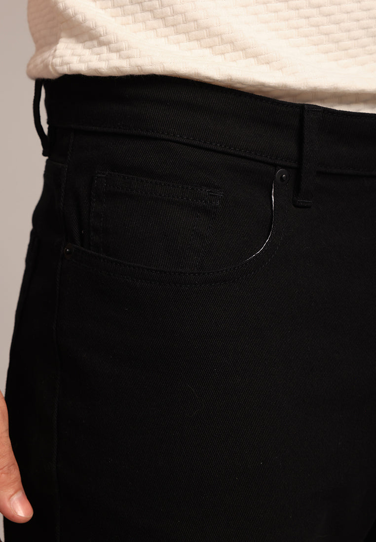 MOC - Celana Panjang Denim Pria Willy - Black