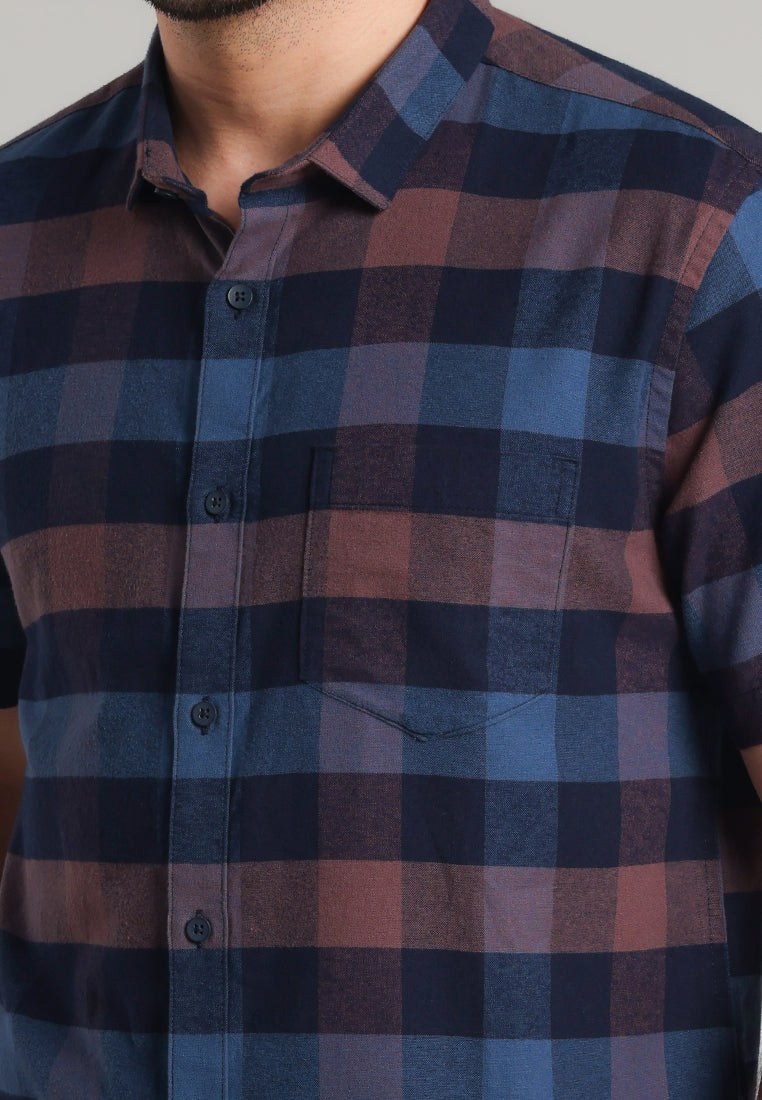 MOC Kemeja Lengan Pendek Pria Briscoe - Navy