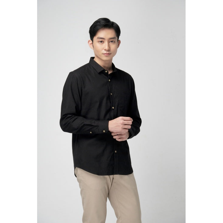 Men's Top By MOC Kemeja Pria Basic Polos Panjang Modern Fit Fraser Best Seller