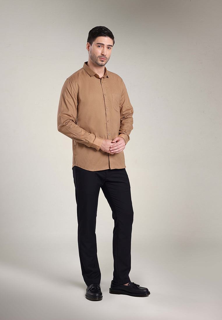 MOC Kemeja Lengan Panjang Pria CASPIAN-TAN