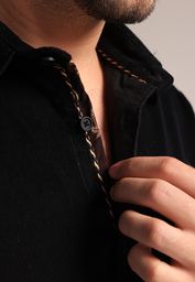 MOC - Kemeja Corduroy Pria Lengan Panjang Hammer - Black