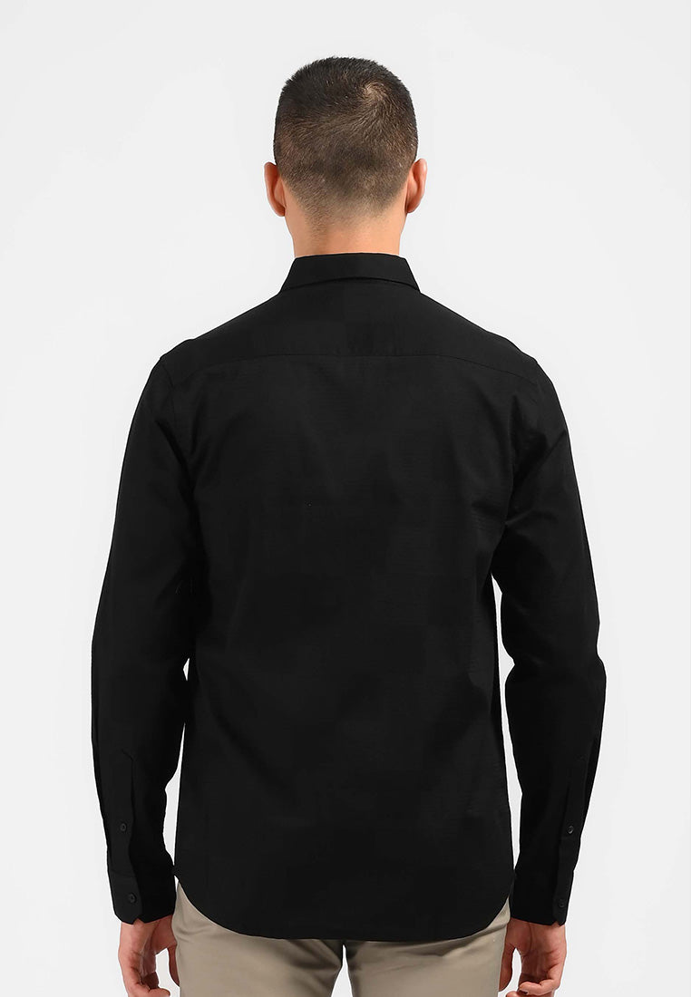 MOC Kemeja Lengan Panjang Pria CEDERIC-BLACK