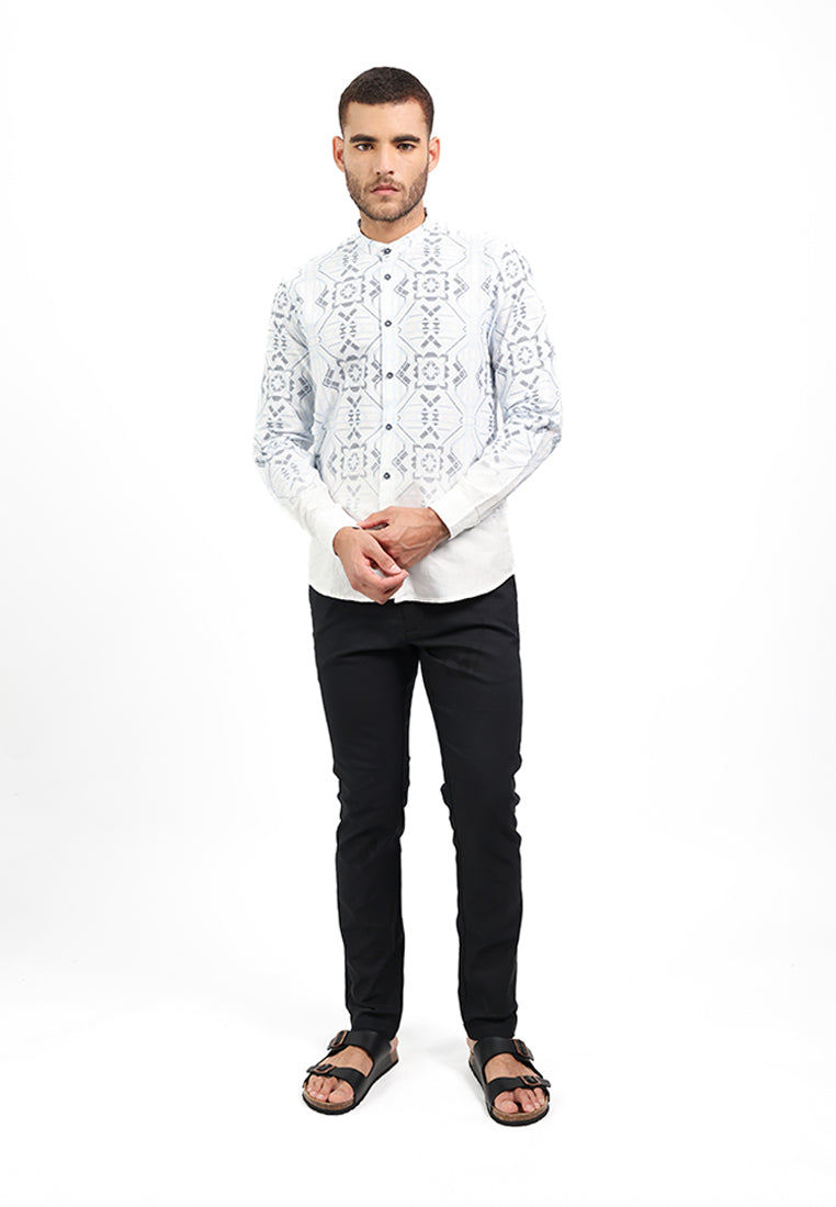 MOC Kemeja Shanghai Lengan Panjang Pria IMRAN - WHITE