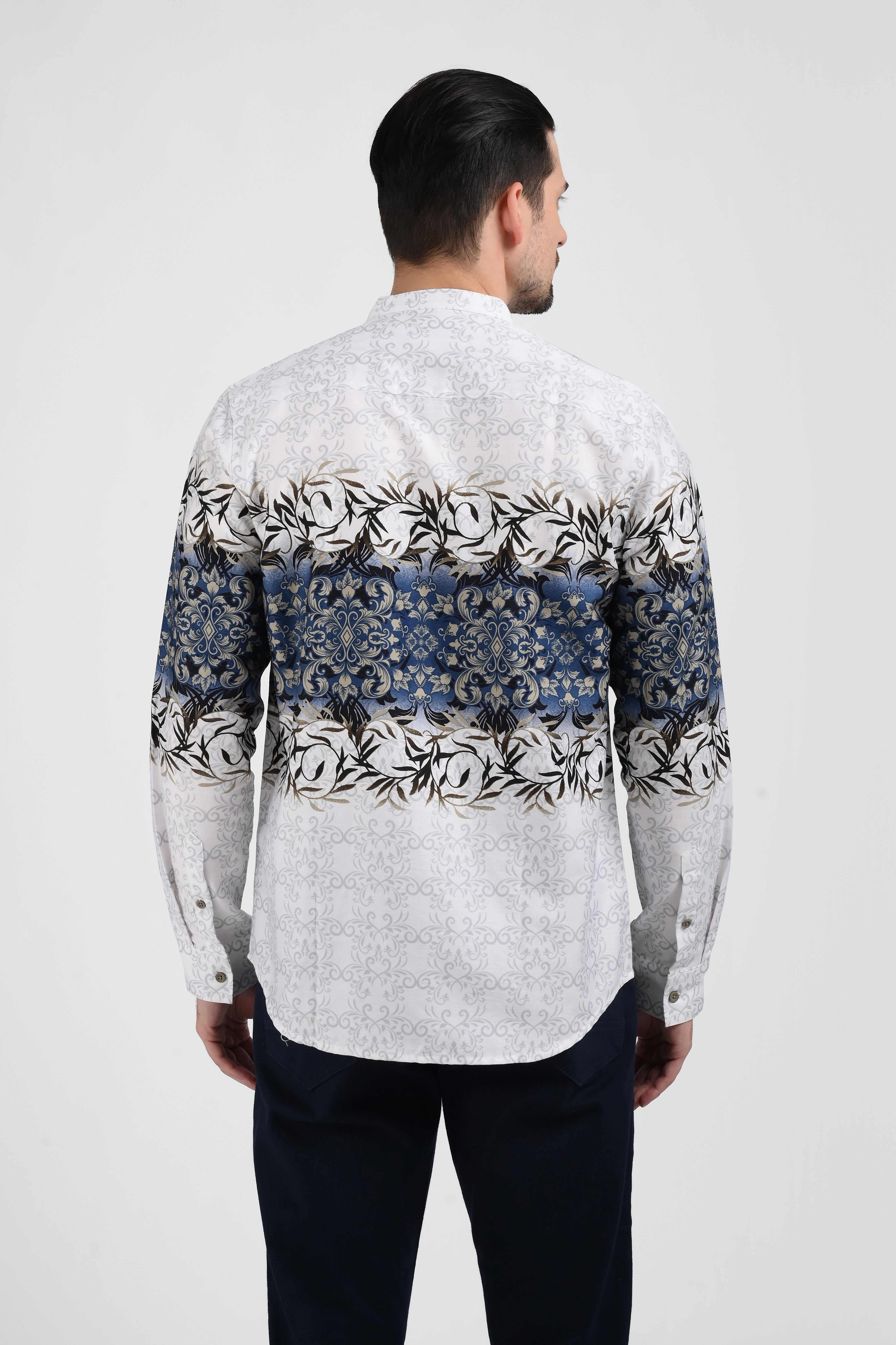 MOC Kemeja Batik Shanghai Lengan Panjang Pria HOGAN-WHITE