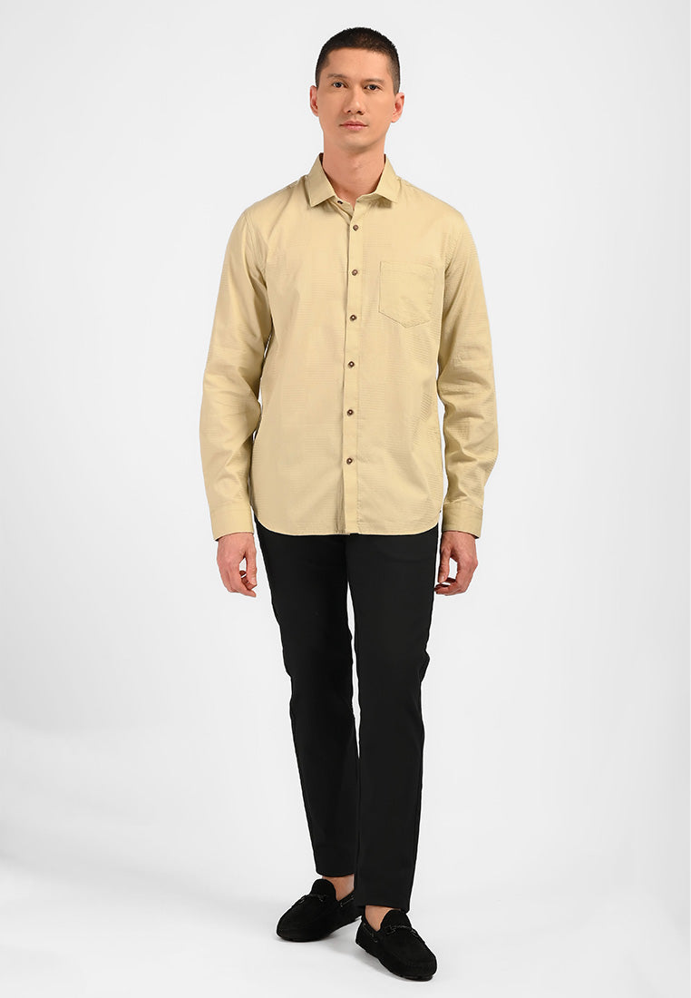MOC Kemeja Lengan Panjang Pria CEDERIC-KHAKI