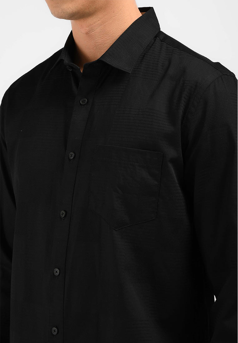 MOC Kemeja Lengan Panjang Pria CEDERIC-BLACK