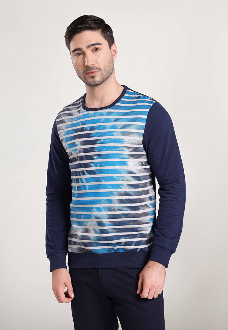 MOC Sweatshirt Lengan Panjang Pria Folio - Navy