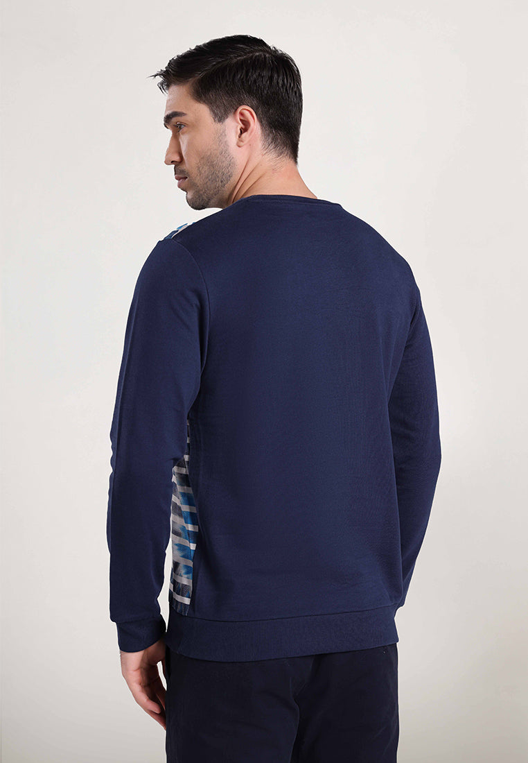 MOC Sweatshirt Lengan Panjang Pria Folio - Navy